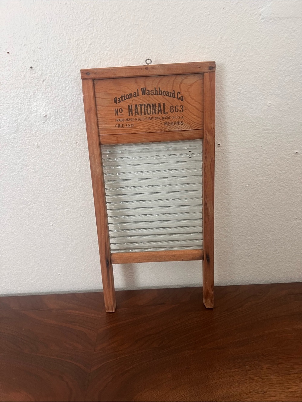 Vintage National Washboard Co. Glass Country Kitchen #863 washboard